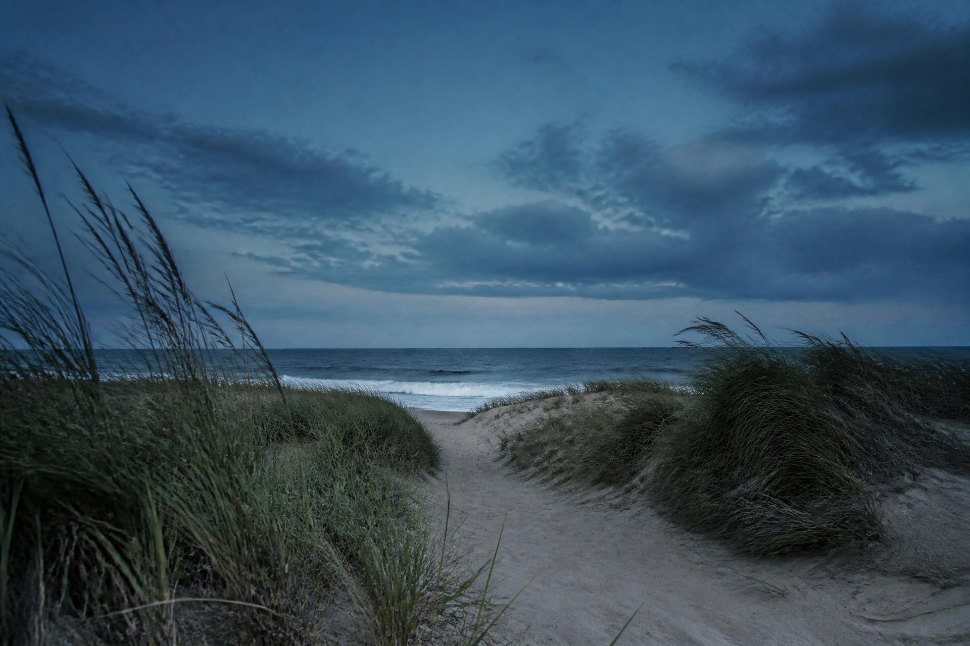 A dune path opening toward the Atlantic on Long Island